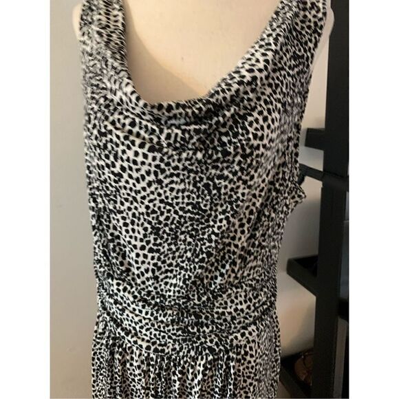 Chaus Animal print black and white maxi dress size M new - Picture 2 of 5
